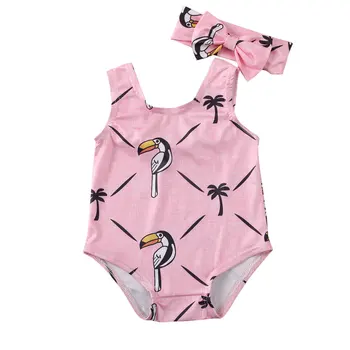 

Summer Newborn Kids Baby Girls Ruffle Sleeveless Tops Swimsuit Swimming Costume Bodysuit Sets
