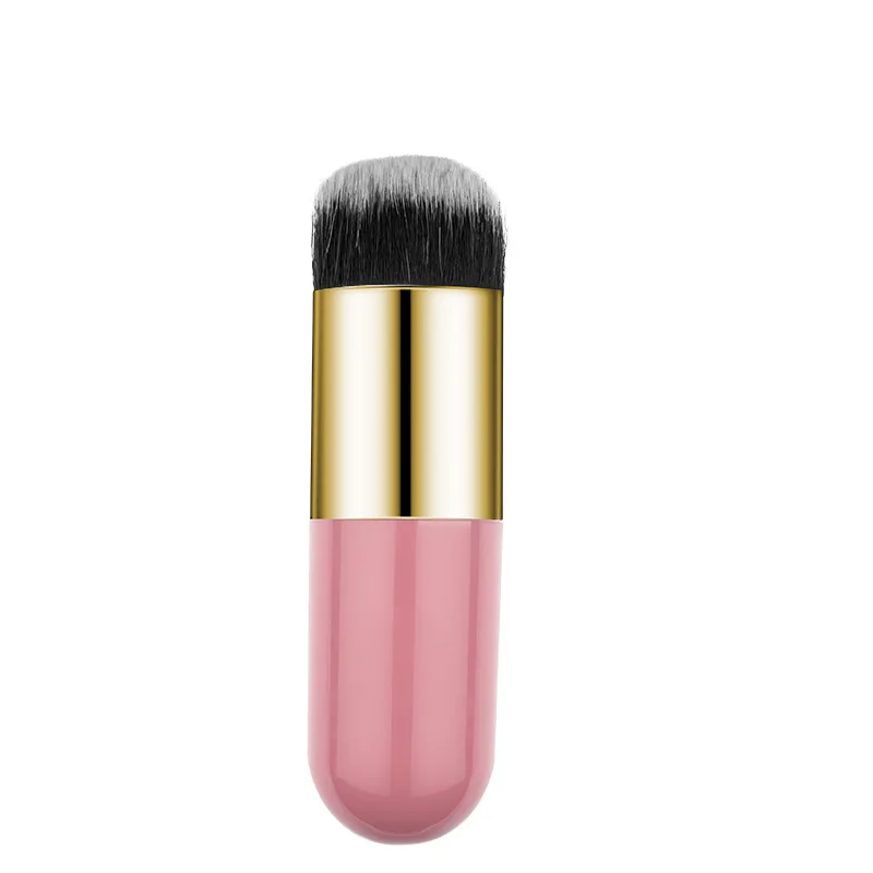 PinkGold 1 шт, профессиональная кисть для тонального крема, 5 видов цветов, Кисть для макияжа, плоская кисть для крема, кисти для макияжа, профессиональная косметика, Кисть для макияжа - Handle Color: PinkGold