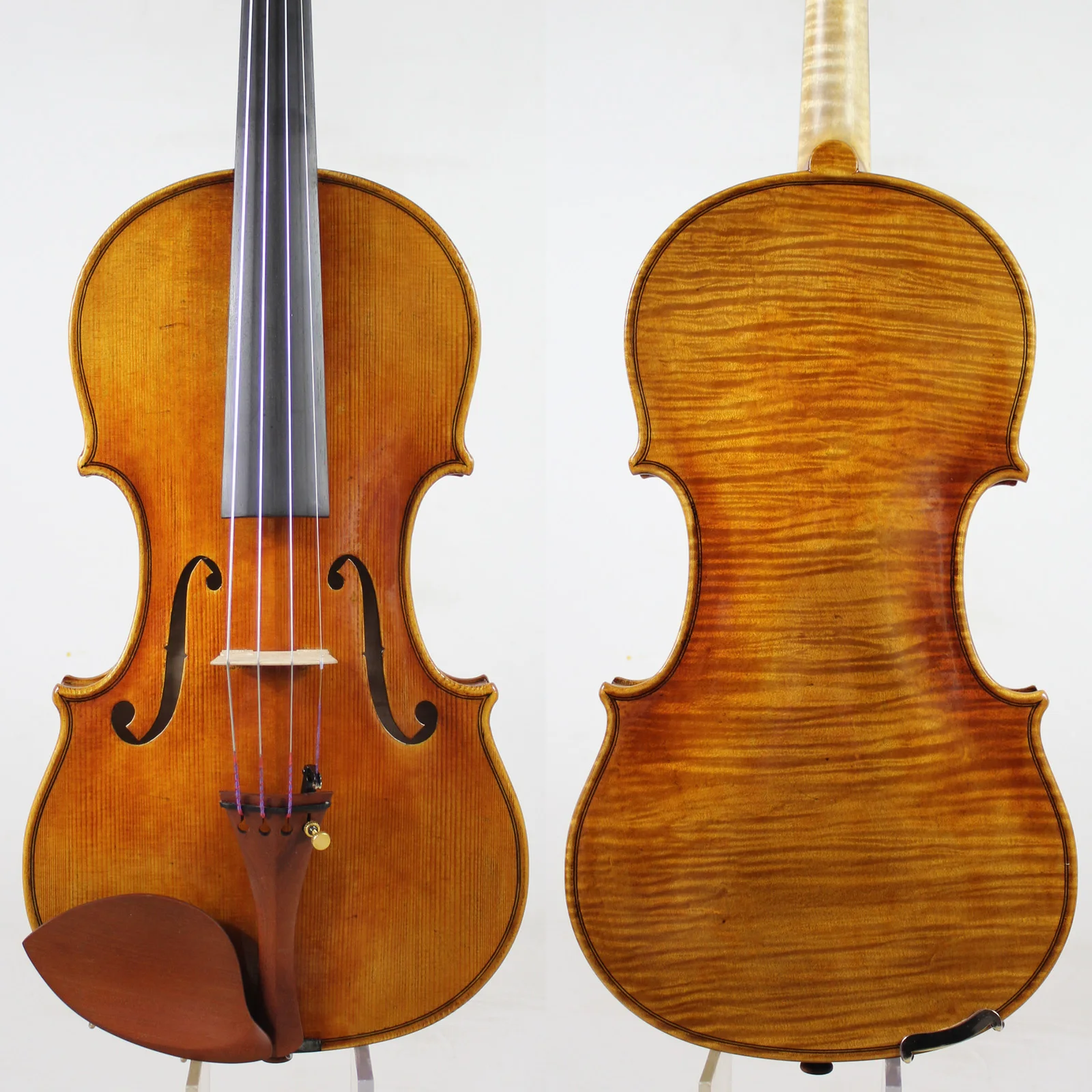 Abeto antiguo de 60-y, copia de violín del Gesu de 1743 , The Cannon, parte trasera de una pieza, violín de concierto 4/4, barniz de aceite superior