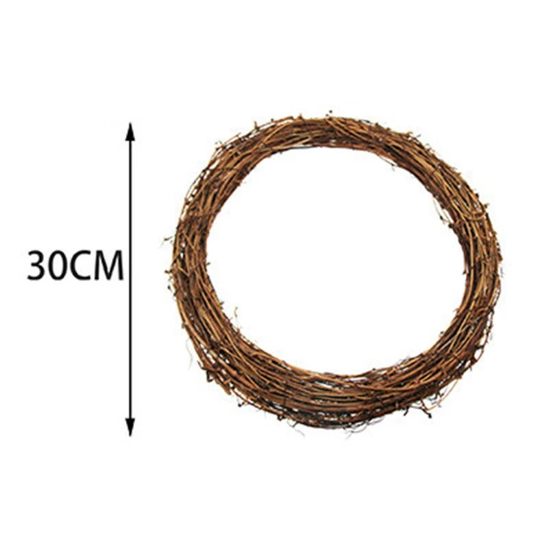 1Pcs Ramadan Decoration 30Cm Easter Decoration Wedding Wreaths Decoration Garland Material Rattan Wreath Diy Wreath Party