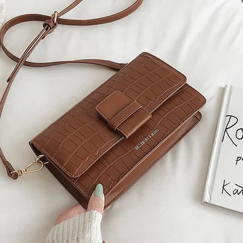 

New small bag female 2019 autumn and winter personality stone pattern leather shoulder bag Korean version of the Messenger bag