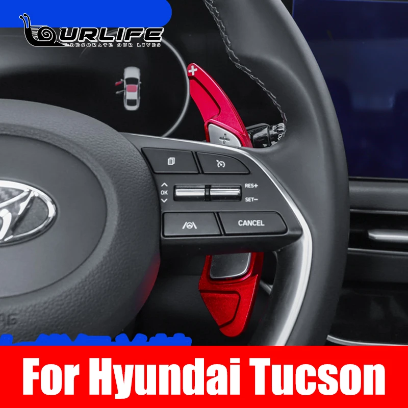 For Hyundai Sonata 10th Elantra 7th MISTRA Tucson Car Accessories Metal Steering Wheel Shift Paddles Shifter Extension