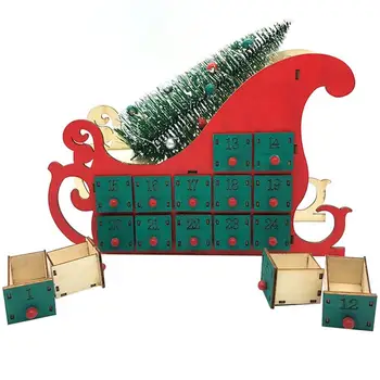 

1PC Durable Creative Practical Portable Delicate Xmas Calendar Xmas Decor Calendar for Keepsake Decoration Desktop Ornament