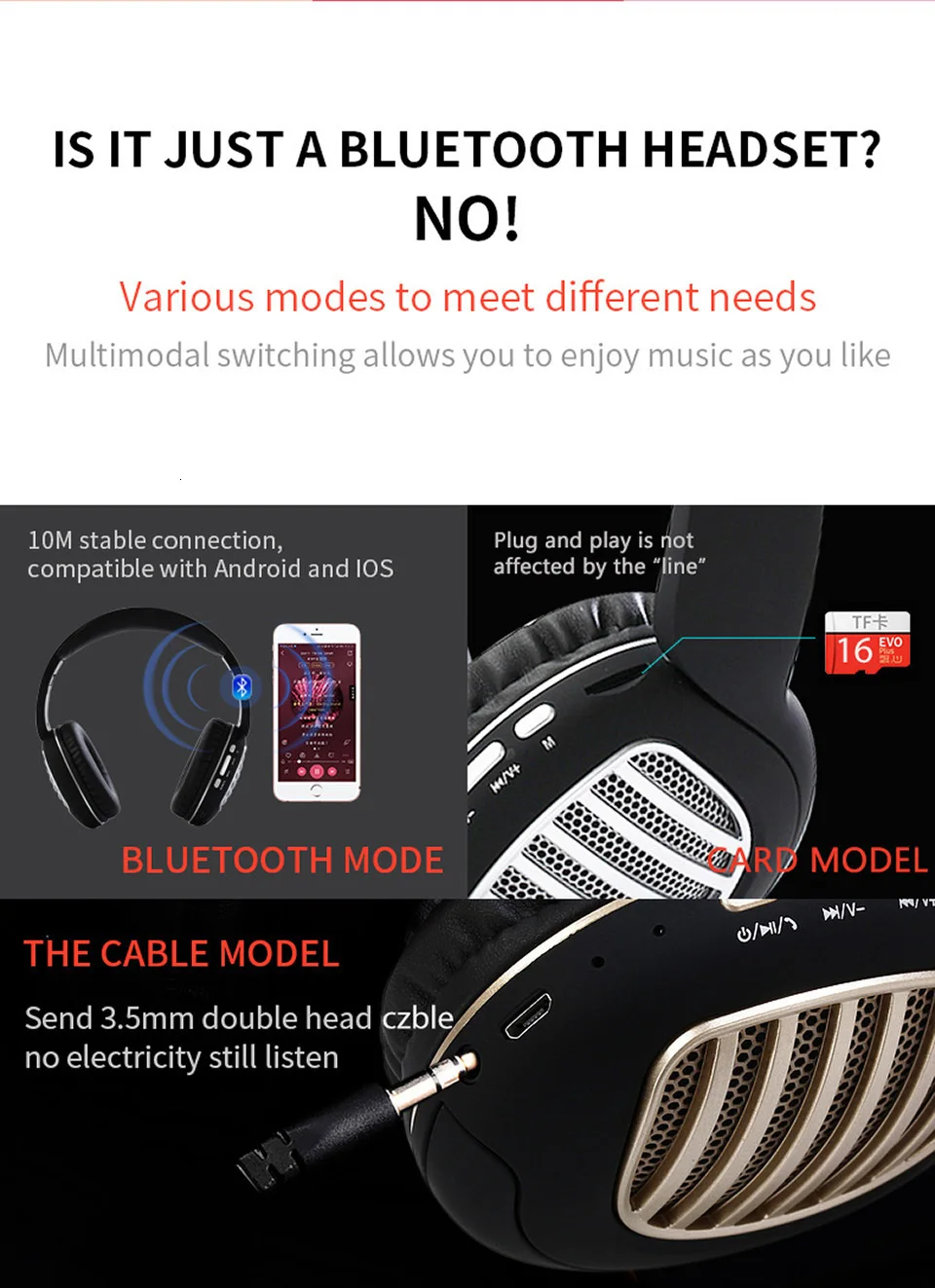 4в1 Bluetooth Беспроводные наушники с микрофоном FM радио беспроводная проводная гарнитура игровые наушники для мобильного телефона Xiaomi PC