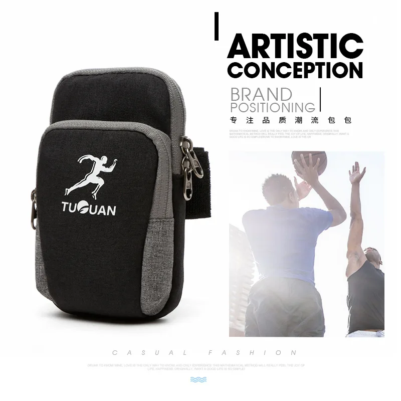 

2019 New Style Outdoor Sports Running Breathable Canvas Hand Arm Bag Fitness Riding Shock-resistant Multi-functional Mobile Phon