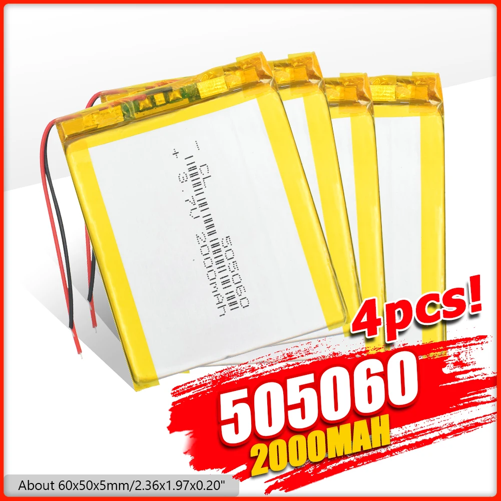 YCDC 3 7 V литий полимерный аккумулятор gps навигация 505060 2000mah большой емкости