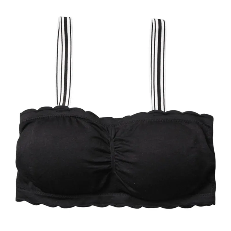 

Casual Lingerie Striped Shoulder Strap Bras Women Seamless Wire Free Breathable Bra Top