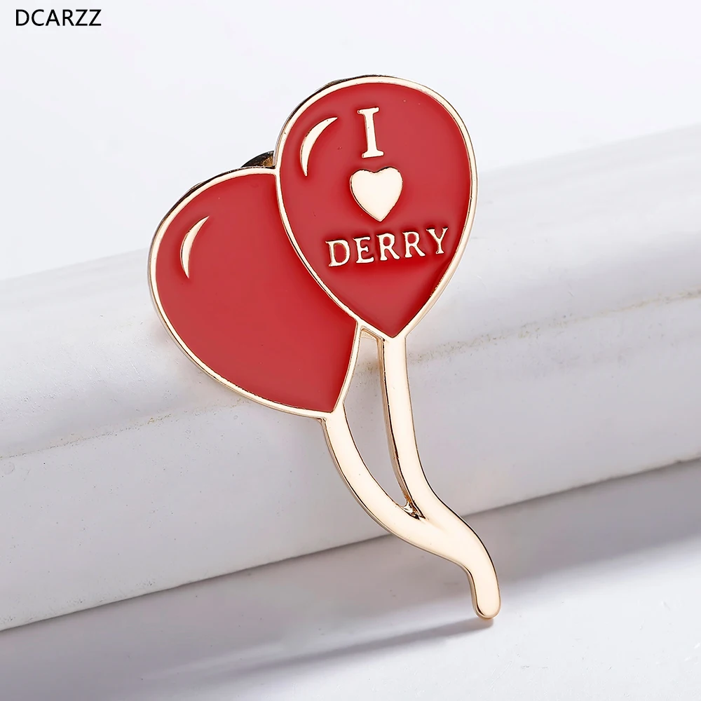 Filme de Terror Pennywise Esmalte Pino Stephen King Crachá eu Amo Derry Ballon Broche Todos Nós Flutuamos Aqui Lapela Jóias 20 Pçs Ele 6 de terror stephen king crachá eu amo