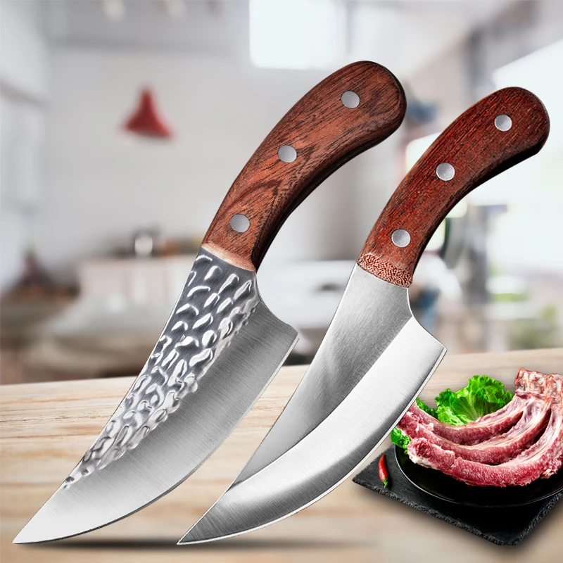 

5" Boning Knife Forged Serbian Butcher Knife Stainless Steel Chef Knife for Meat Fish Fruit Vegetables Kitchen Knife with Cover