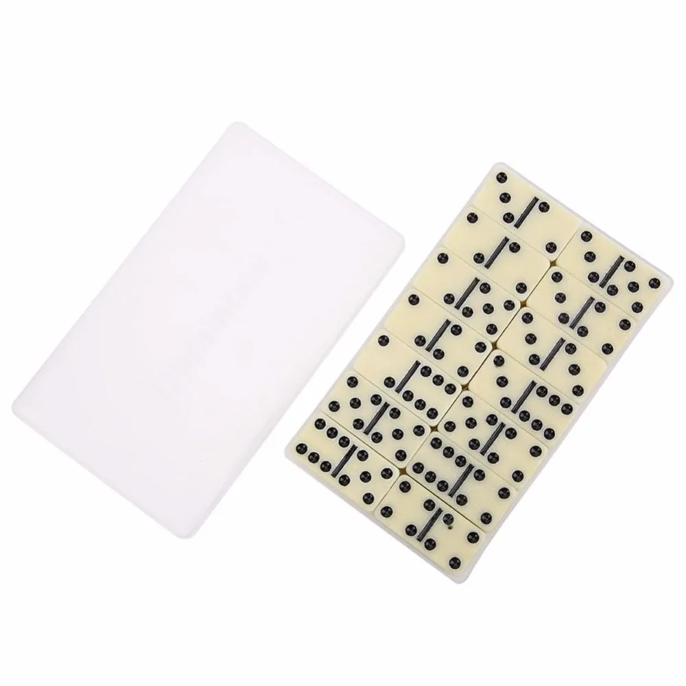 Type A 28pcs Dominoes Board Game with Transparent Box Package Intellectual Table Game Parent-child Interactive Toys for Kids Adult Gift - Цвет: Type A
