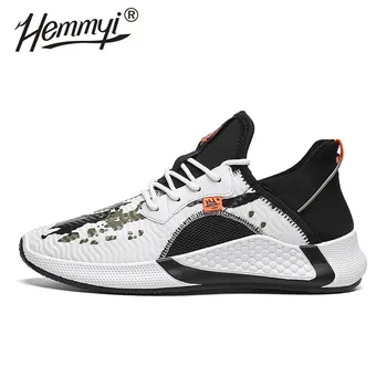 

Hemmyi 2020 Flyknit men sneakers Hot High Quality Lightweight Breathable Comfortable running shoes for Lace-up Outdoor men shoes