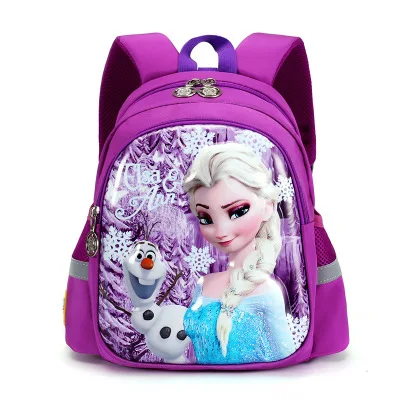 Mochila de Disney para guardería, bolso de hombro de Elsa de dibujos animados para niños y niñas, mochila escolar de Frozen para chico