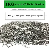 1KG Mini Pins Magnetic Rotary Tumbler Polisher Tools Stainless Steel Polishing Needles Jewelry Polishing Needles Media 1