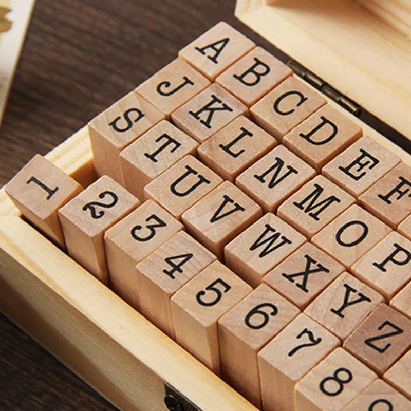 36 Basics ручная учетная запись костюм Typeface династия Мин обычное тело письмо номер деревянные уплотнения штук введите канцелярские принадлежности