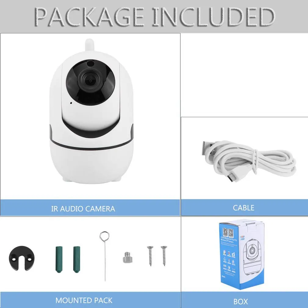 

AU plug Wireless Full HD 720P Pan/Tilt IP Security Camera Network CCTV Night Vision WiFi Motion Detection Camera