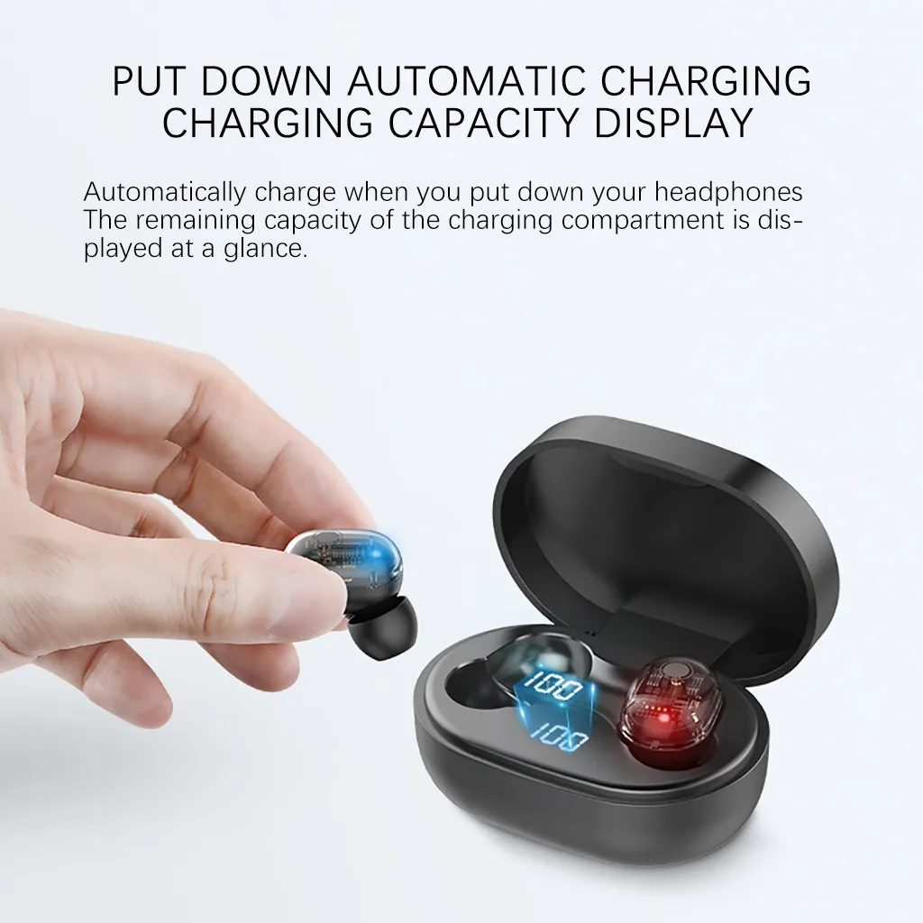 50# Беспроводной вкладыши TWS True Bluetooth 5,0 стерео бас наушники-вкладыши гарнитура Bluetooth с зарядным устройством драйвером спортивные наушники для xiaomi huawei