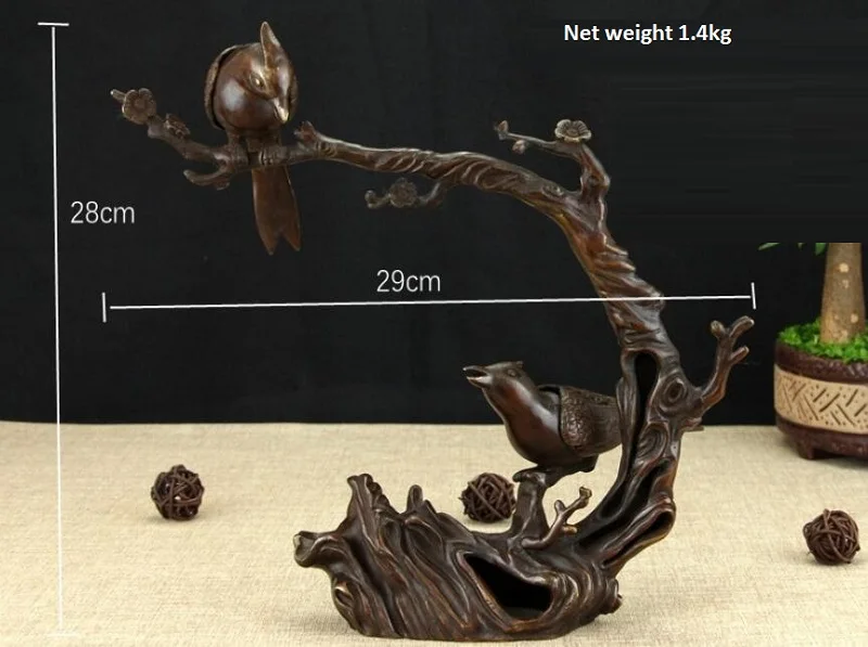 Pure copper incense burner, magpie's happiness incense ornament home decoration The magpie forecasts good news