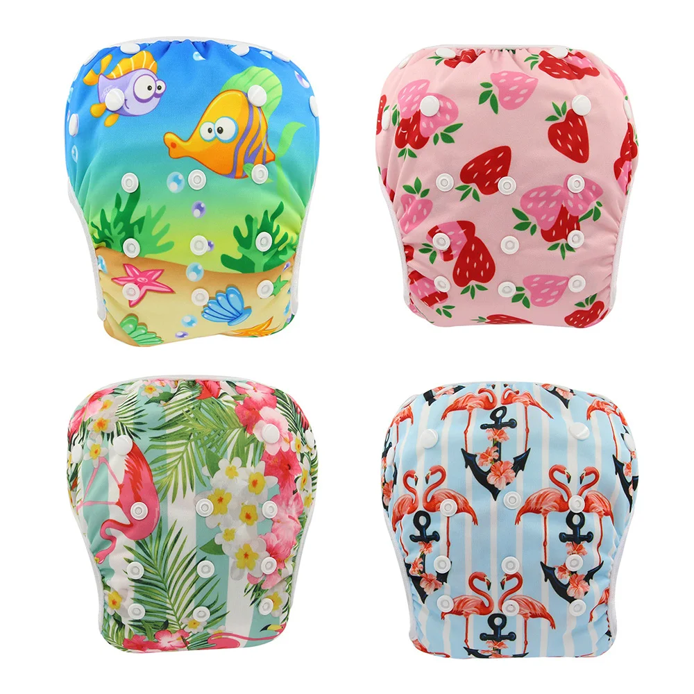 Ohbabyka Baby Swim Diaper Waterproof Adjustable Cloth Diapers Pool Pant Swimming Cover Reusable Washable Nappies | Мать и ребенок