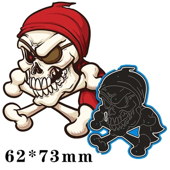 

62*73mm scary Skull new Metal Cutting Dies for card DIY Scrapbooking stencil Paper Craft Album template Dies