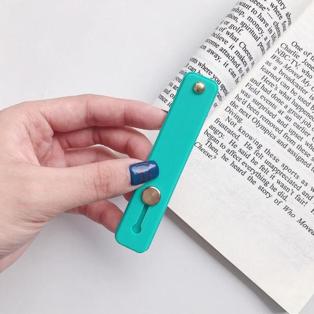 Plain Color Wrist Band Hand Band Finger Grip Mobile Phone Holder Stand Push Pull Phone Socket Holder For Iphone Xiaomi