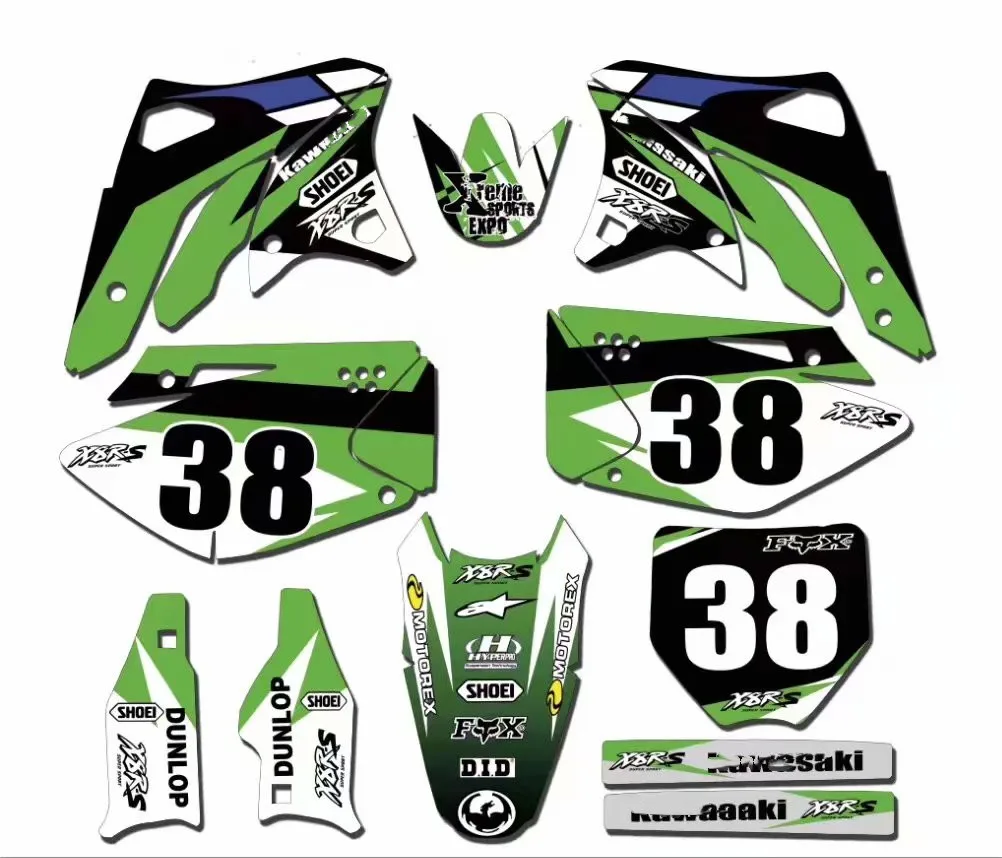 GRAPHICS &amp BACKGROUNDS DECALS STICKERS Kits for Kawasaki KX250F KXF250 KXF 250 KX 250F 2006 2007 2008 | Автомобили и мотоциклы