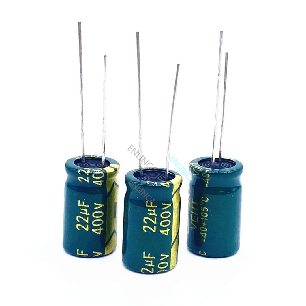

5 шт./лот 400V22UF высокочастотный низкоимпеданс 400V 22 мкФ алюминиевый электролитический конденсатор размер 10*17 T22 20%