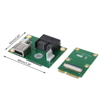 

Mini PCIE to PCI-E Express X1+USB Riser Card with FFC Cable High Speed DIY 90 Degree Slot