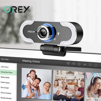 

Light Webcam 1080P Full HD Web Camera With Microphone Light Webcam USB Web Cam For PC Computer Mac Laptop Desktop YouTube Skype