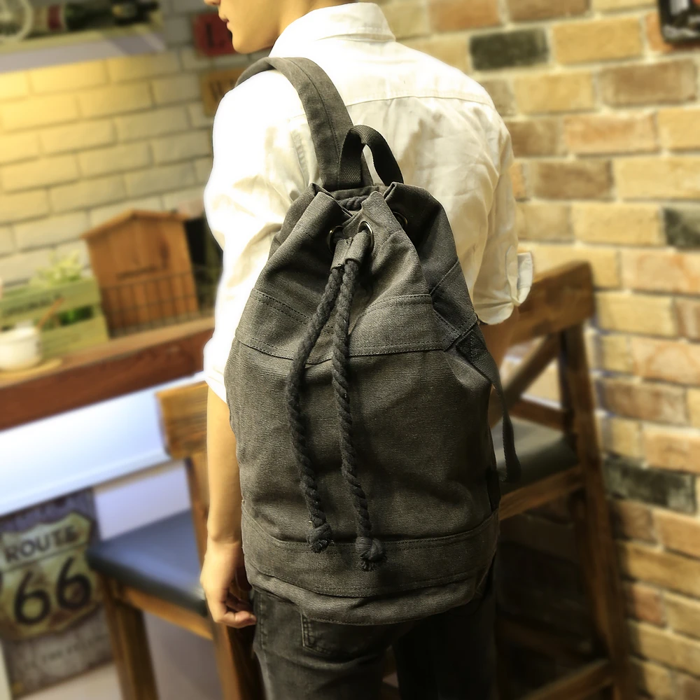 mens drawstring duffle bag