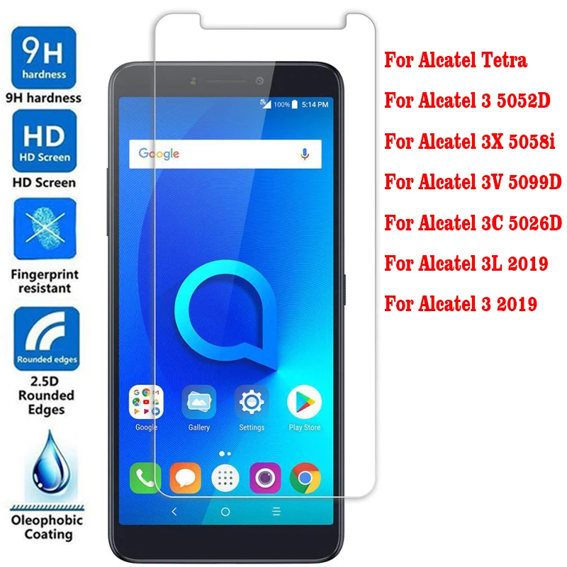 Закаленное стекло для Alcatel 3 3L 3X 3V 3C 2019 защитная пленка экрана Защитная 5052D 5052 5058i 5058