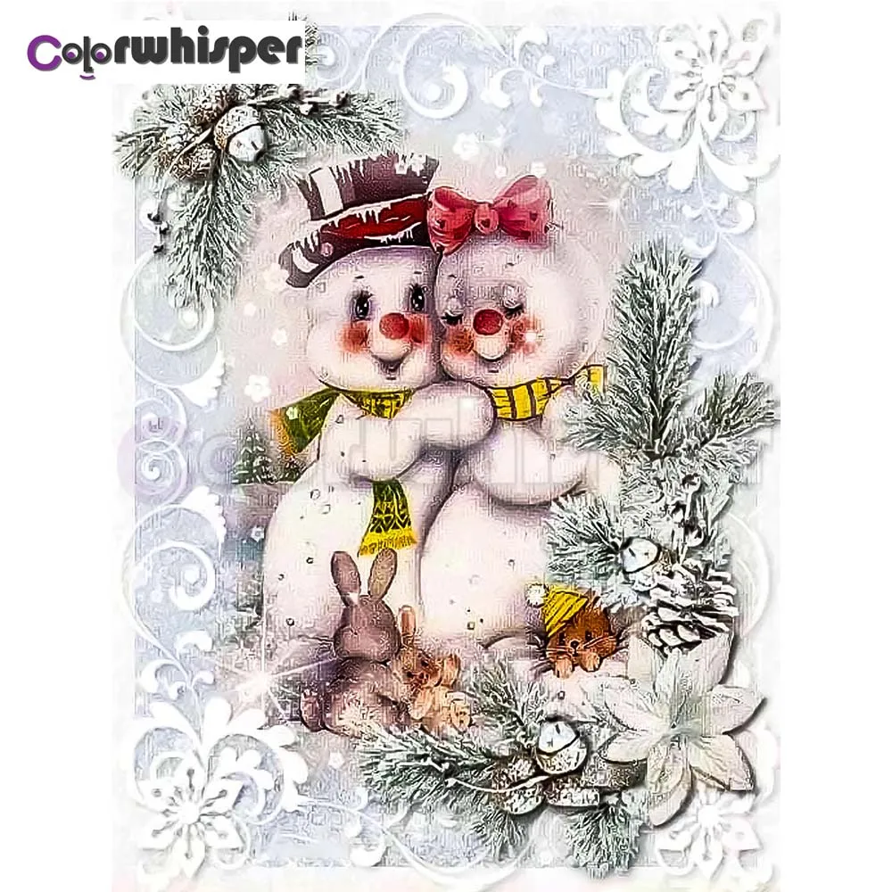 

Diamond Painting Full Square/Round Drill 5D Snowman Merry Christmas Snow Daimond Painting Embroidery Cross Stitch Crystal Z321