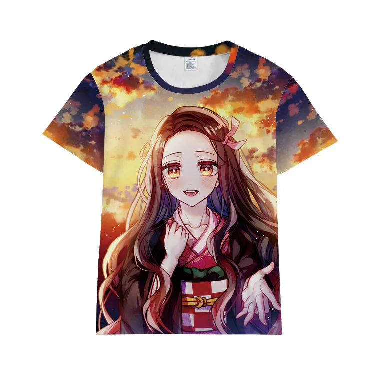 

Demon Slayer Kimetsu no Yaiba T-shirt Kamado Tanjirou Kamado Nezuko Printed Tee Tops