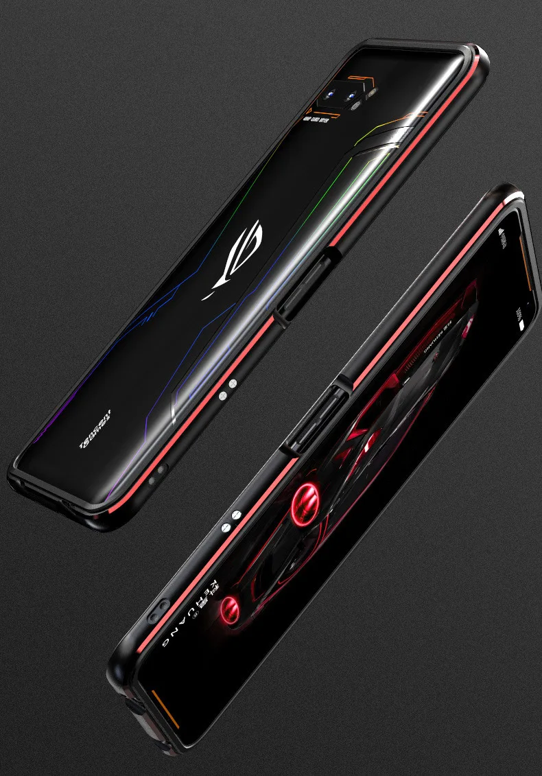 Роскошный чехол с металлической окантовкой для ASUS ROG Phone II ZS660KL, защитная оправа Aurora для ASUS ROG Phone 2 6,5", края из сплава