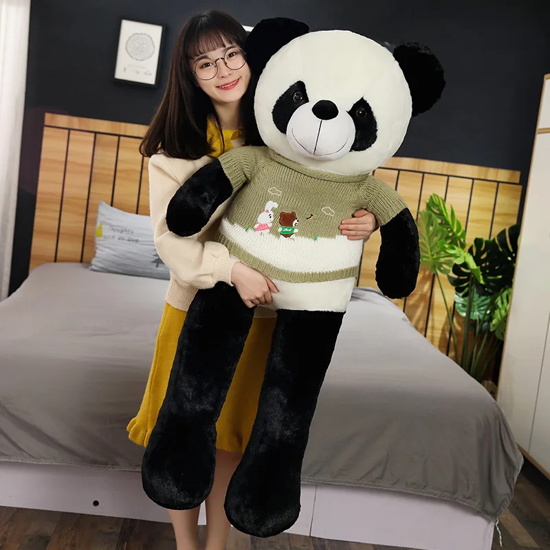 60-120 см панда кукла Медведь Панда Мягкая игрушка милый черно-белый медведь плюшевые игрушки мягкие Мультяшные животные девочка подарок на день рождения