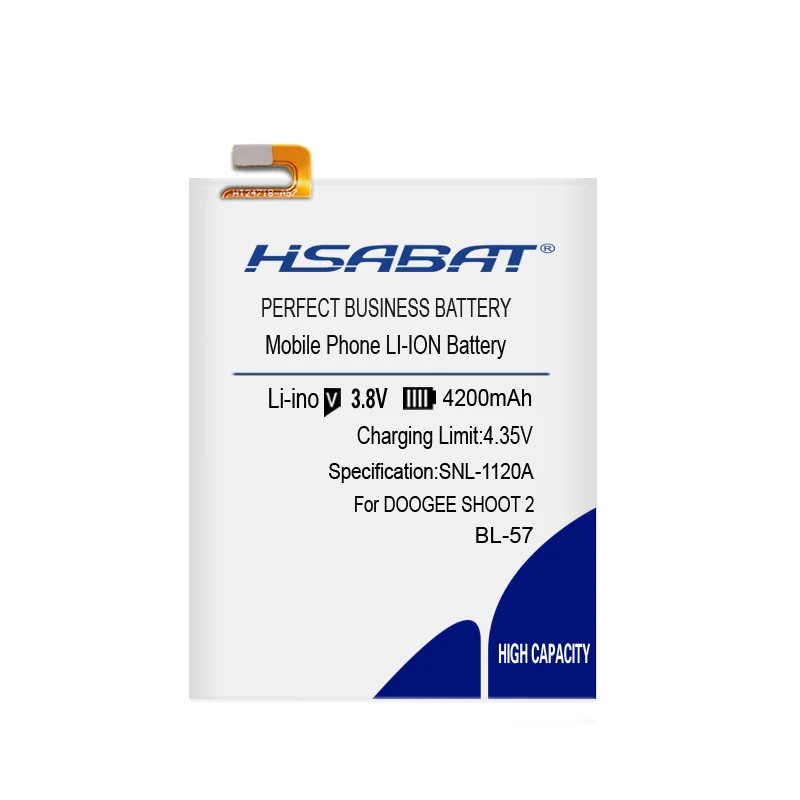 HSABAT BL-57 4200mAh батареи Для Doogee Shoot2 Shoot 2 высокой емкости батареи телефона