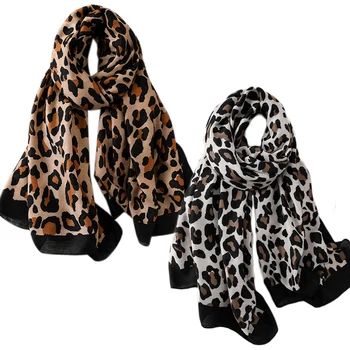

1PC Muslim Hijab Leopard High Quality Girls Pashminas Unique Warm Soft Seaside Comfortable Scarf Wedding Shawls And Scarves