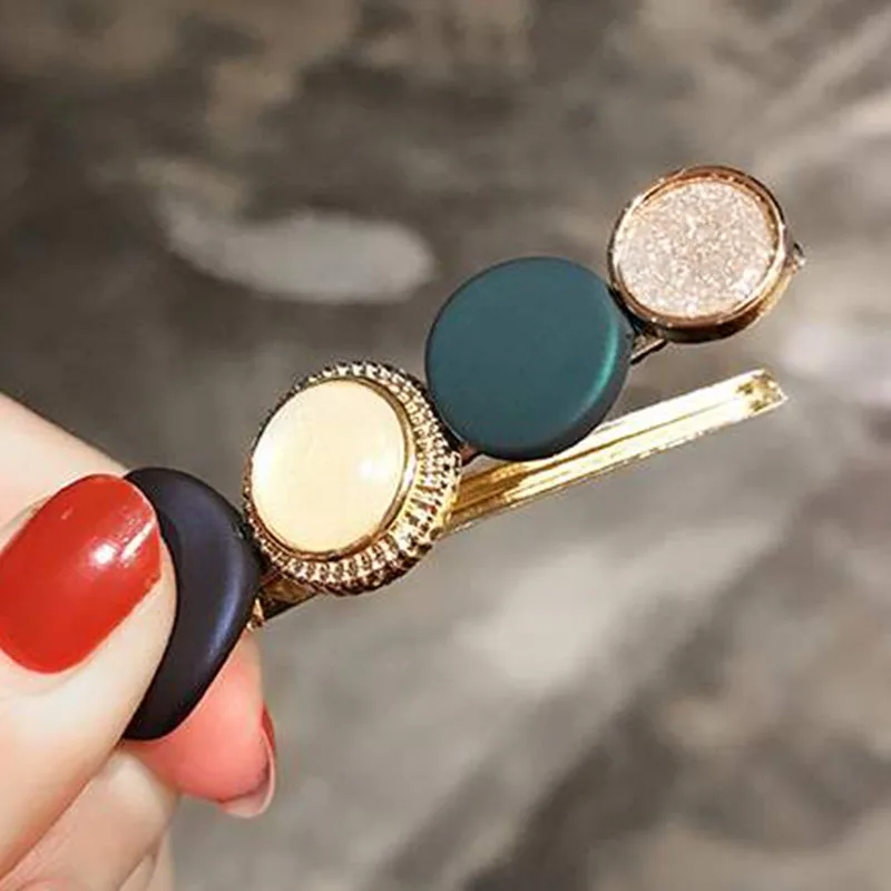 

Droppshiping 1 Pcs Women Retro Geometric Hair Clips Hairpins Lady Barrette Hair Styling Accessories d88