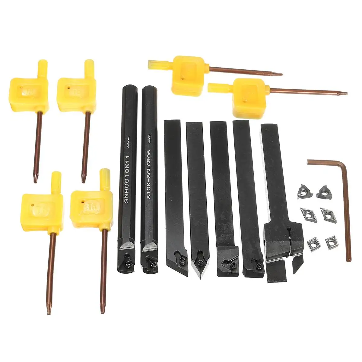 7Pcs 10mm Shank Lathe Turning Tool Boring Bar