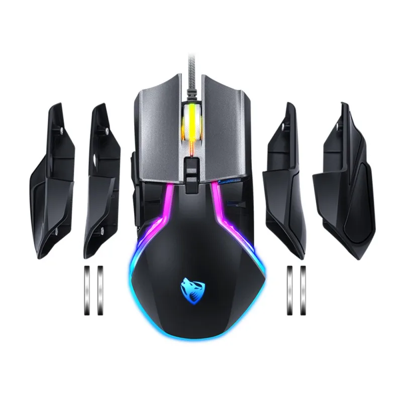 V11 Профессиональная USB Проводная RGB 7-color Lighting Design игровая мышь удобная ручка эргономичные компьютерные мыши для ПК