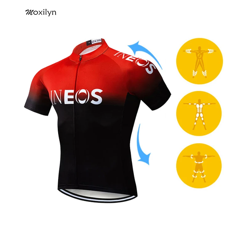 New INEOS Team Summer Cycling Jersey Set Breathable Team Racing Sport Bicycle Jersey Men Cycling Clothing Short Bike Jersey