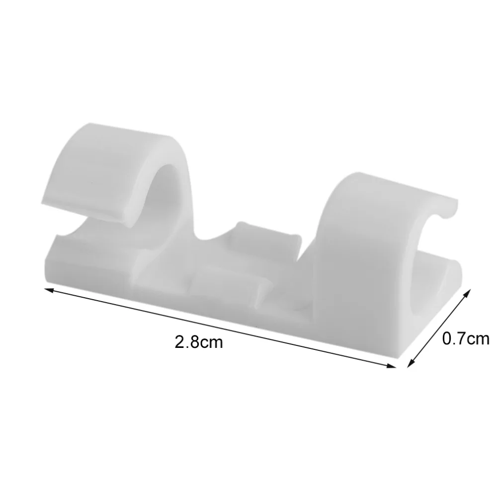 Quality 20pcs Wire Fixing Clamp Clip Desktop Wire Clear Up Clips Holder Clamps Cable Clip Device Cord Clips Holder Organiser