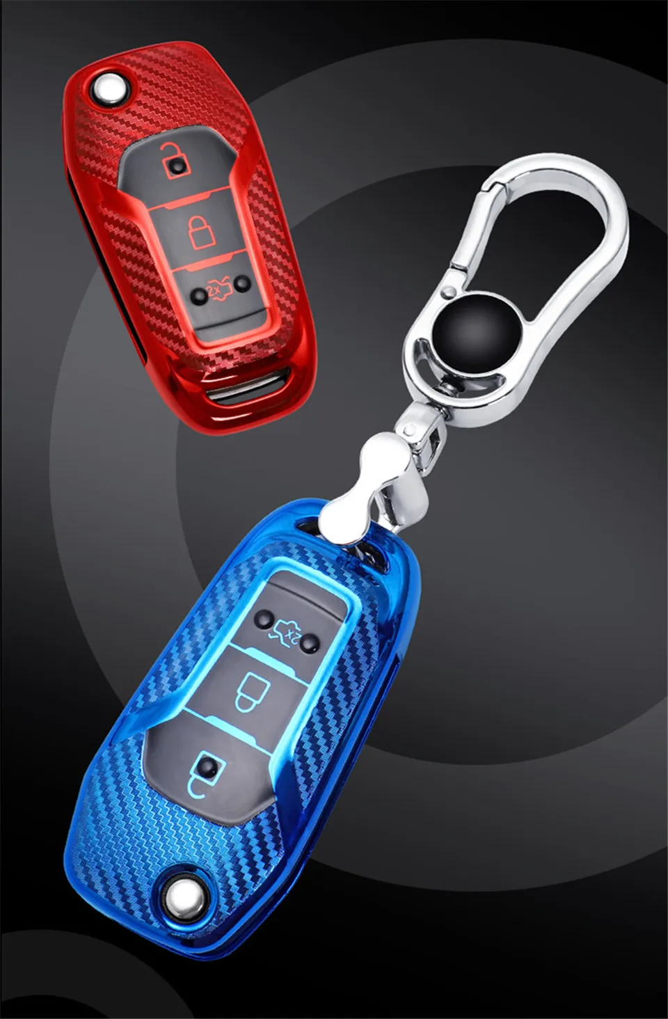 Cover chiave telecomando per Ford Fusion Fiesta Escort Mondeo Everest Ranger 2019 S Max Kuga 2 Focus MK3 - Hdfded2f52f3d4e898e5f3796ace34191F