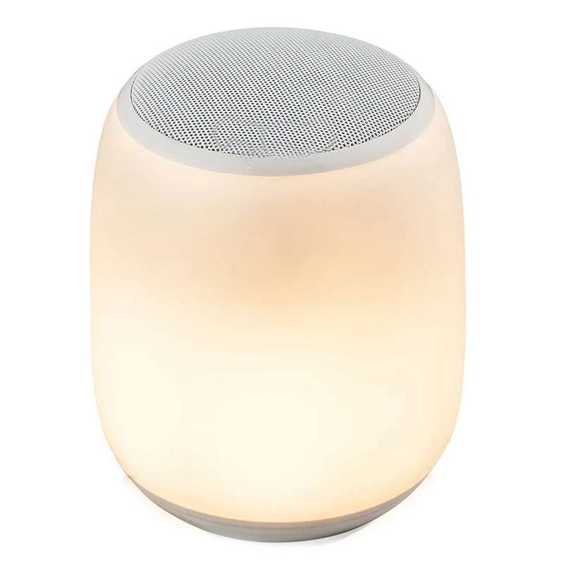 

Contact Table Lamp Portable Bluetooth Speaker, Subwoofer Speaker Minimalist Style LED Night Light-Changing Bedside Light Camping