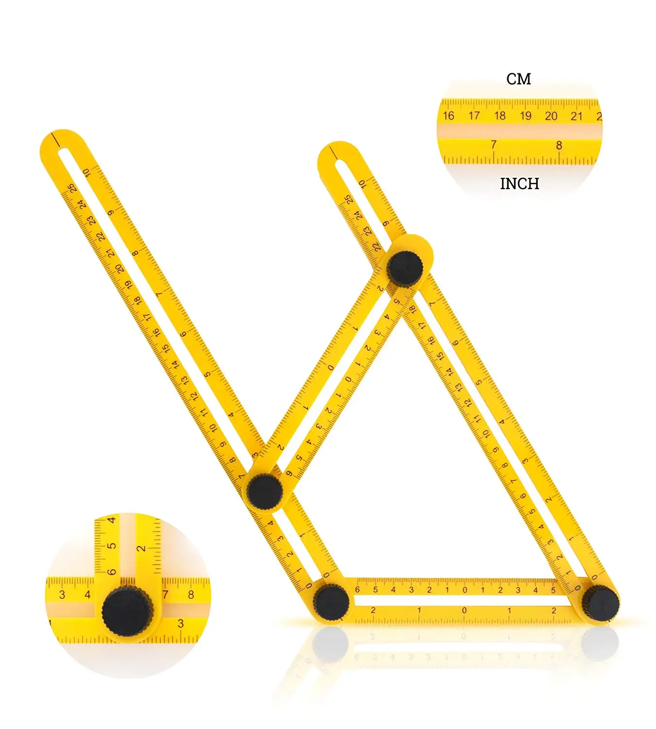  Four-Sided Ruler Measuring Instrument Template Angle Tool Mechanism Slides