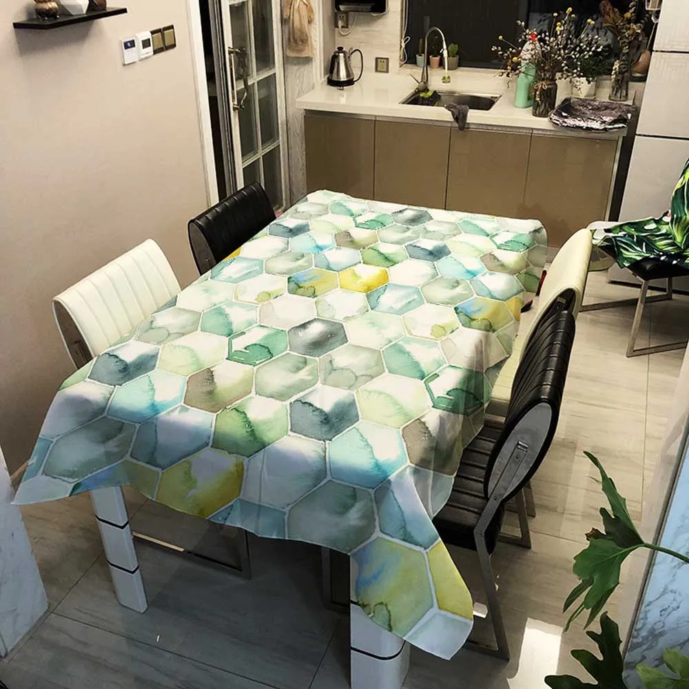 

Plaid Striped Decorative Linen Tablecloth Waterproof Oilproof Thick Rectangular Wedding Dining Table Cover Tea Table Cloth Cover