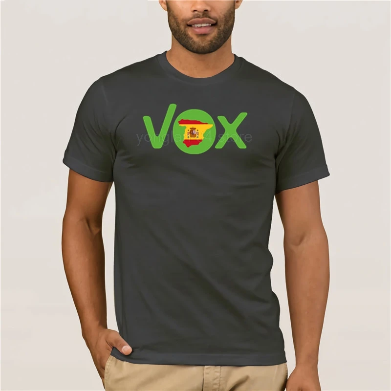 Модная летняя футболка из хлопка, креативная графическая футболка VOX - Цвет: charcoal gray