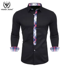 VISADA JUANA, мужские рубашки, приталенные мужские повседневные рубашки с длинным рукавом, официальная одежда, рубашки, мужская одежда Y55