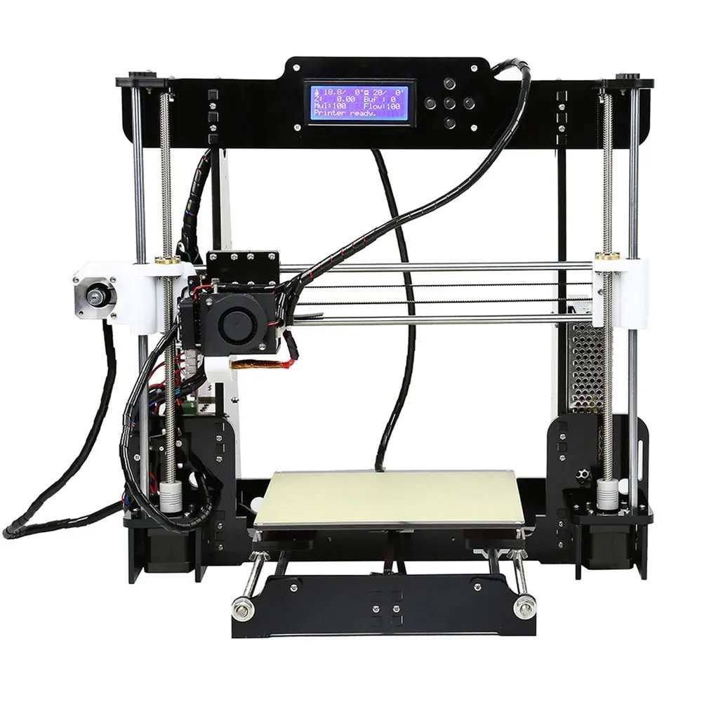 Удобный DIY 3d принтер печатная машина акриловая рамка механический набор для печати 3 материалов ЖК-нить алюминиевая структура