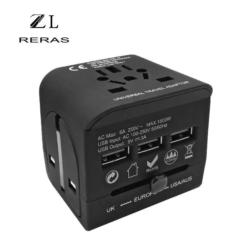 Универсальный зарядный конвертер разных стран переходник питания штепсельная