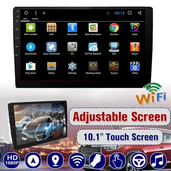 

2 Din 10.1 Inch Android 9.1 Car Universal Radio Stereo 2.5D Screen GPS Navigator 2G+32G 4G WIFI DSP Card Bluetooth Car Radio Mul